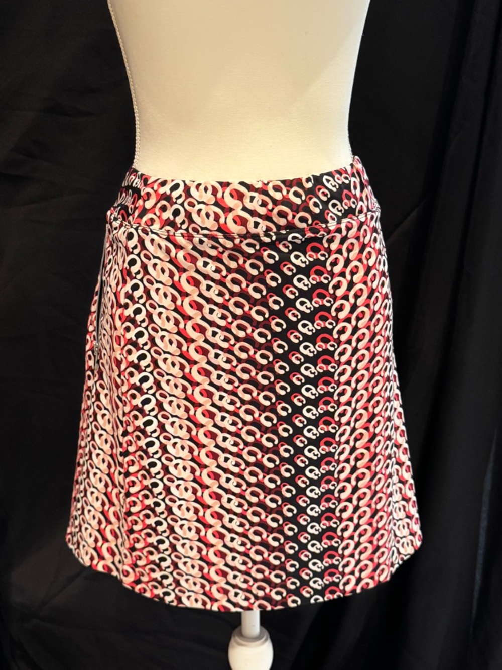 Geometric Print A-Line Skort